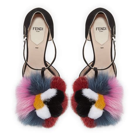 fendi furry heels|Fendi heels with fur.